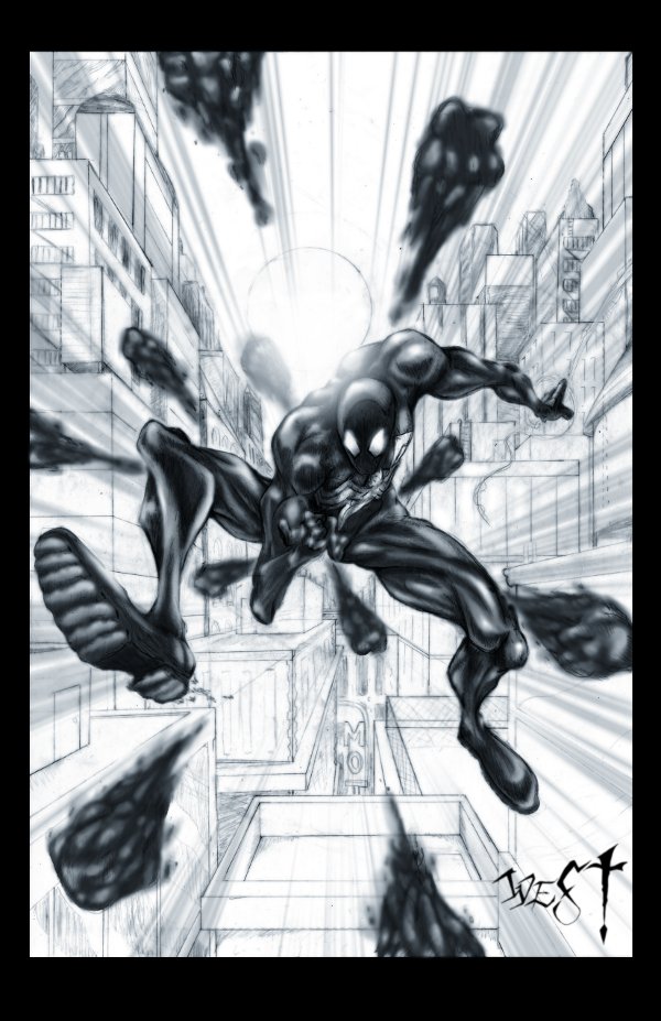 symbiote suit spiderman colored!