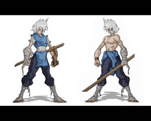 Kenji wolf boy character designs