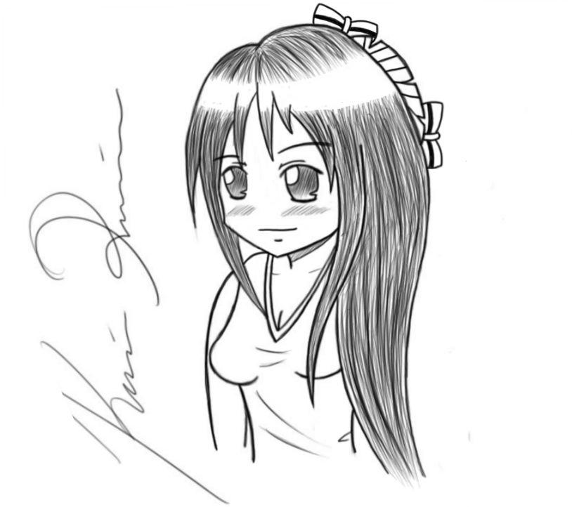 Cute Anime Sketch by djkrob188 on DeviantArt