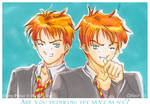Harry Potter-Weasley Twins by Tenshi-Nie