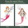 Draw This Again -meme: Mermaid