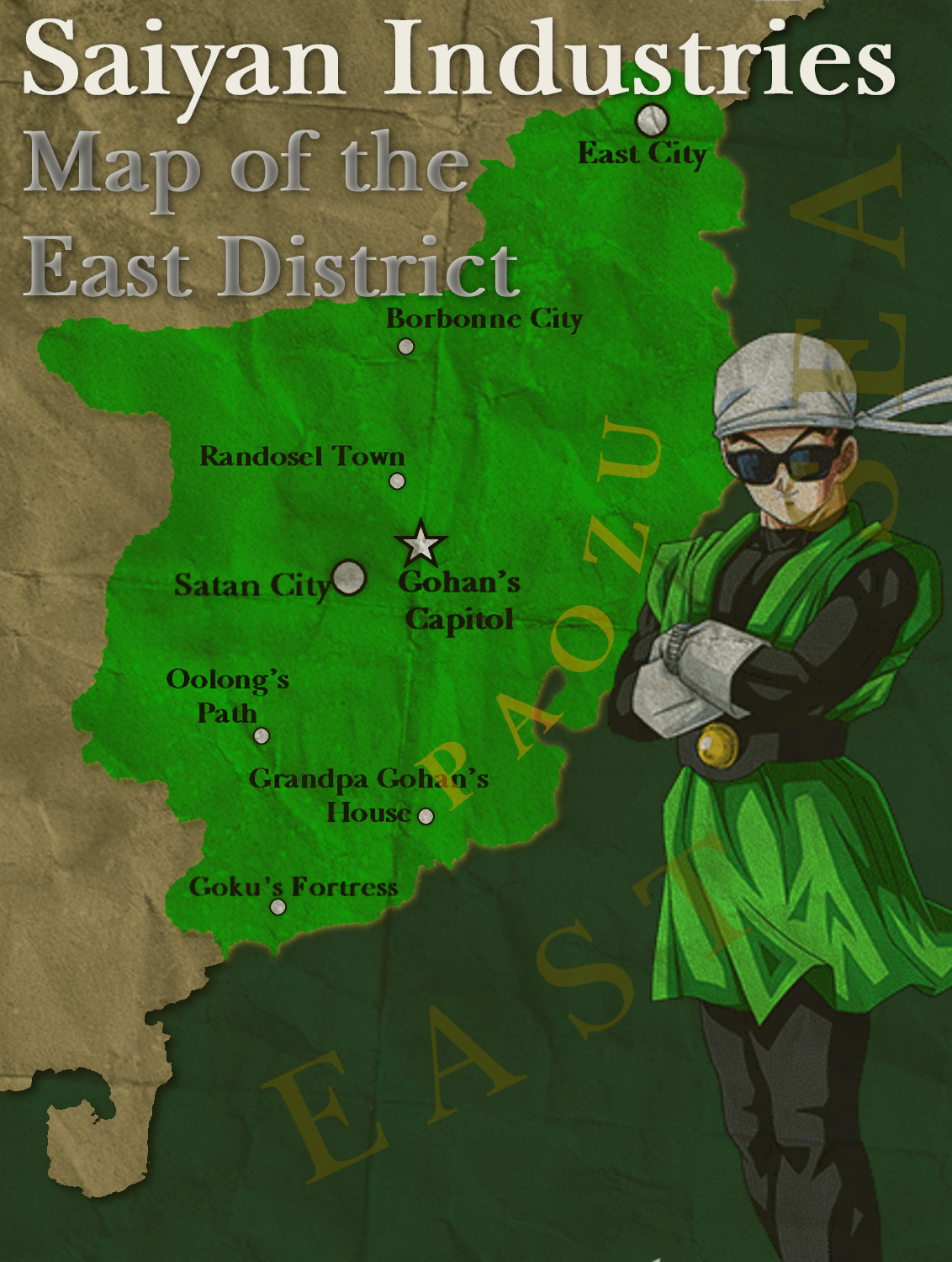 Civilization V Map: East District from Dragon Ball