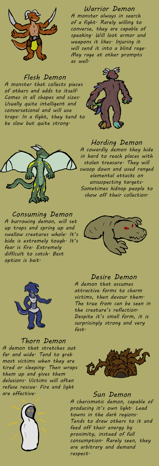 Demon Unique The Demons by Zak3115 on DeviantArt