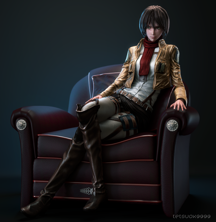 AoT 4 - Mikasa Ackerman (ODM Gear) (FBX/XPS/MMD) by HiGuys920 on DeviantArt