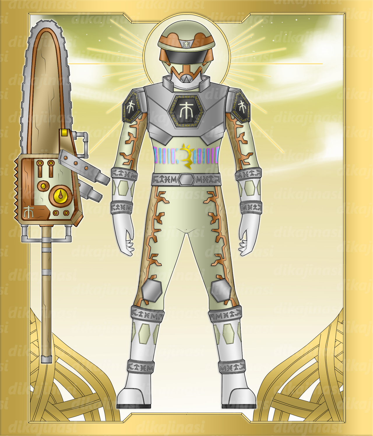 Power Rangers Frontier Wood Ranger by dikamenrider on DeviantArt
