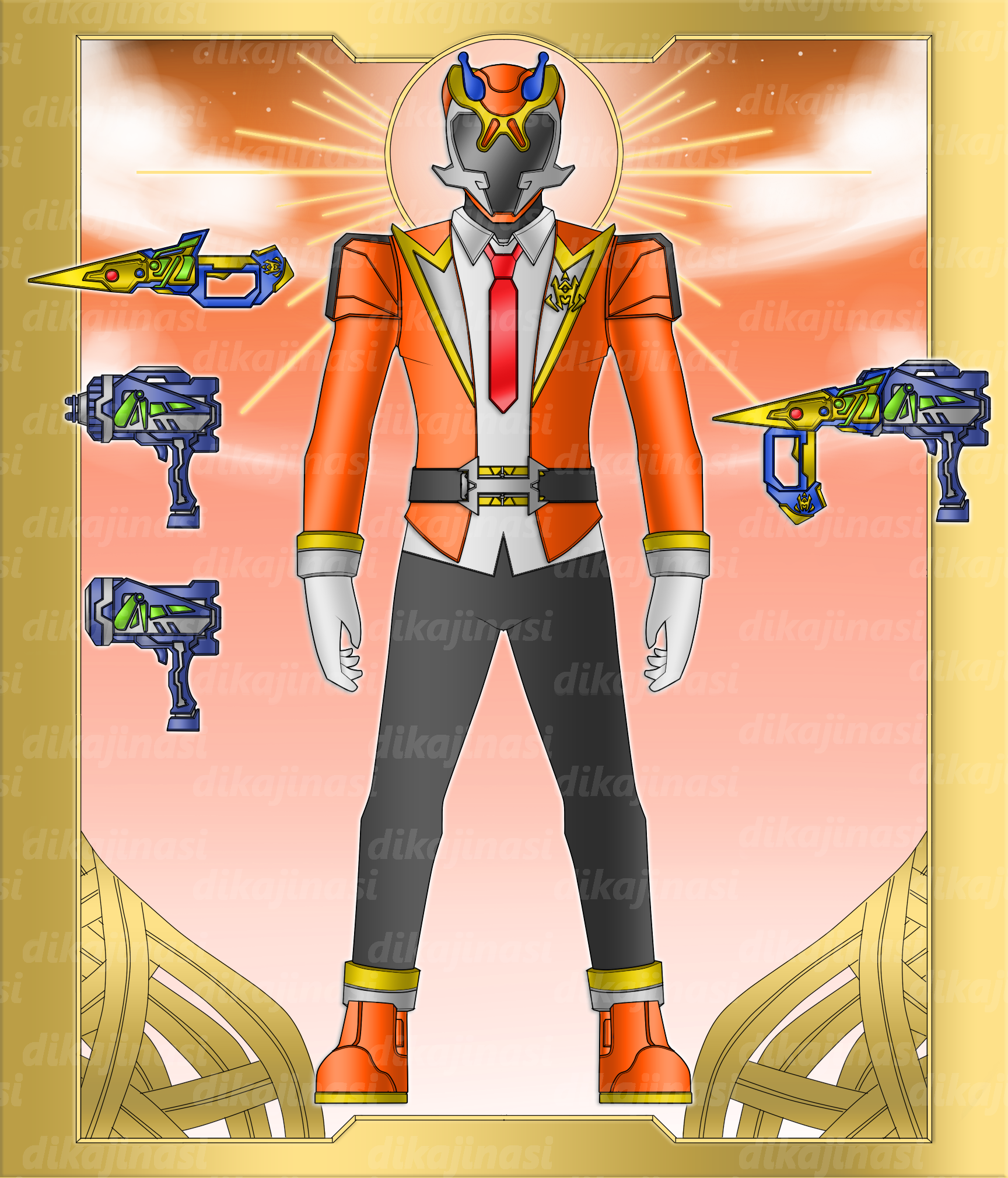 Power Rangers Hyper Heroes Orange by dikamenrider on DeviantArt