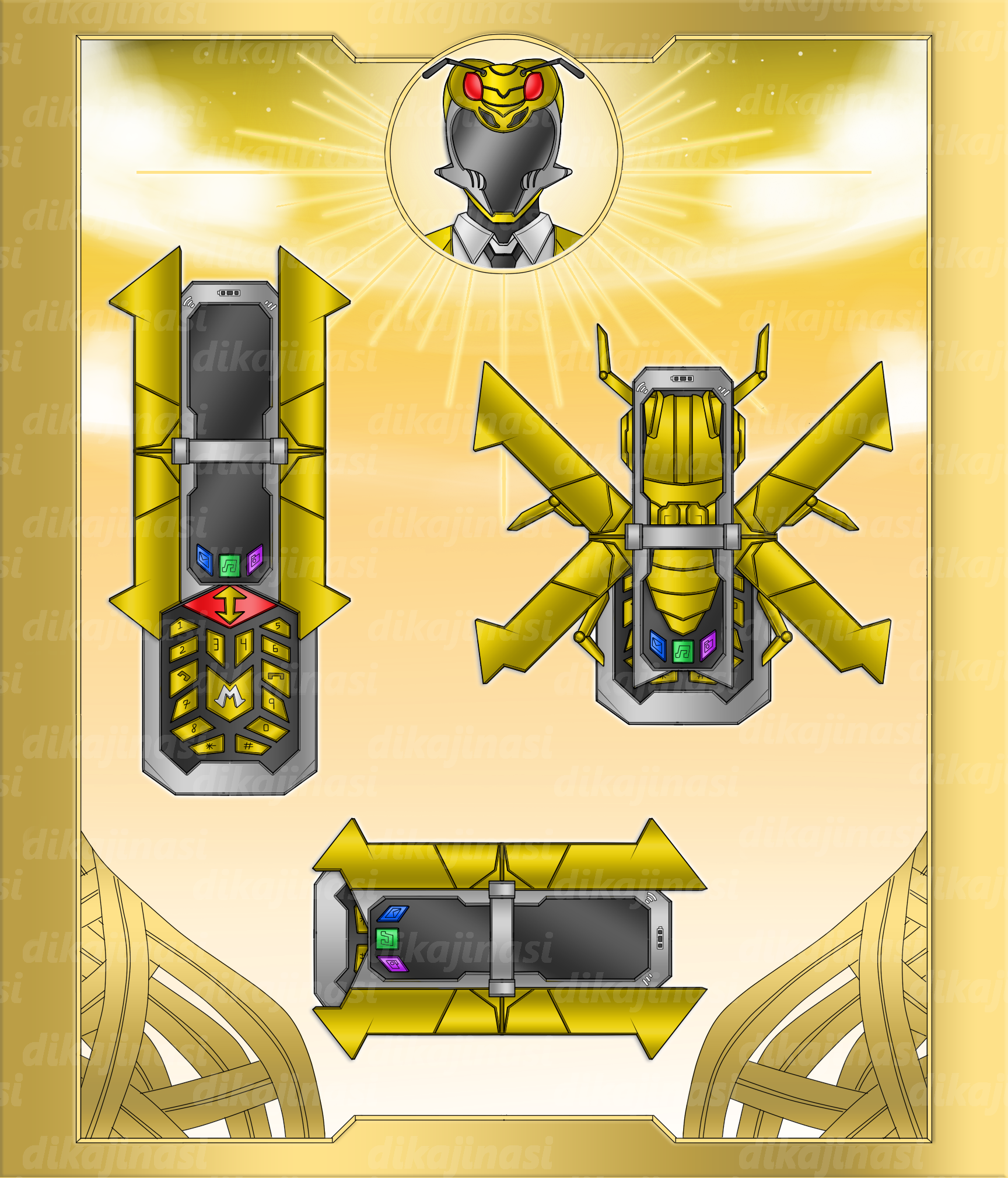 Yellow Power Ranger Morph Power Rangers Hyper Heroes Yellow Morpher by dikamenrider on DeviantArt