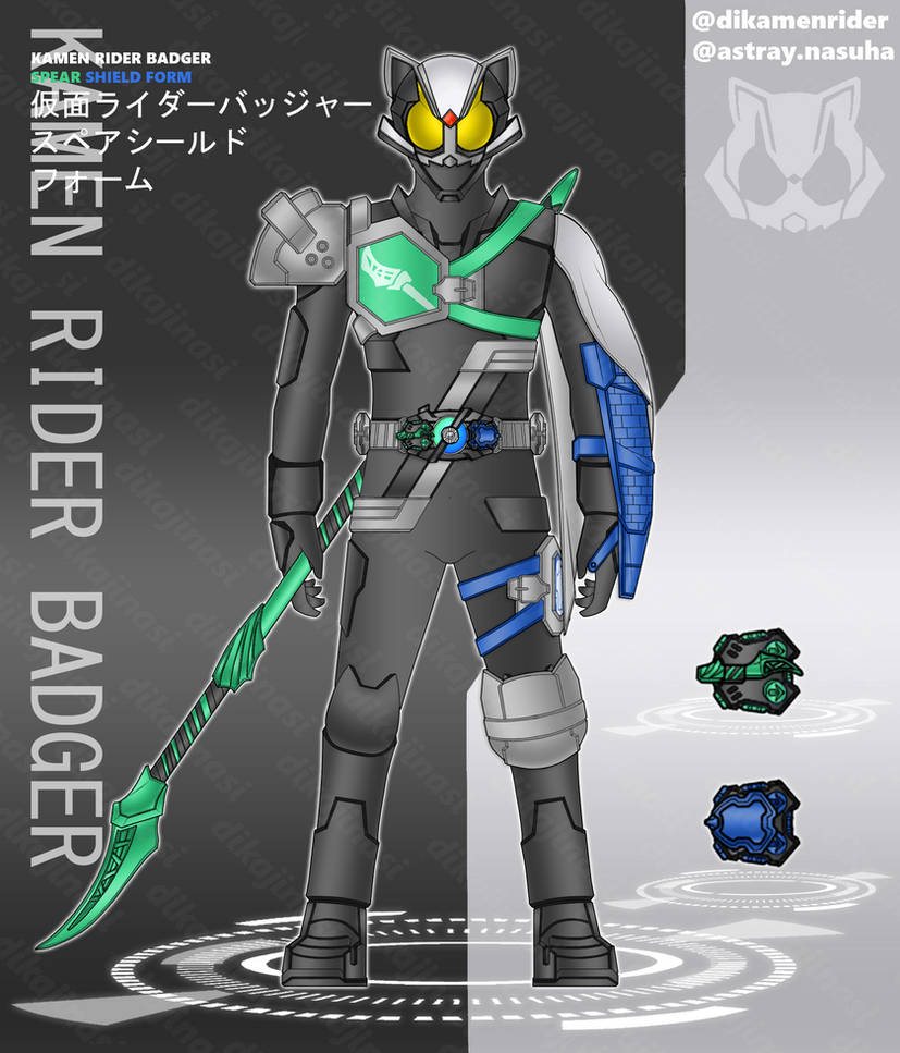 Kamen Rider Badger Armed Dual On Spear and Shield by dikamenrider on ...