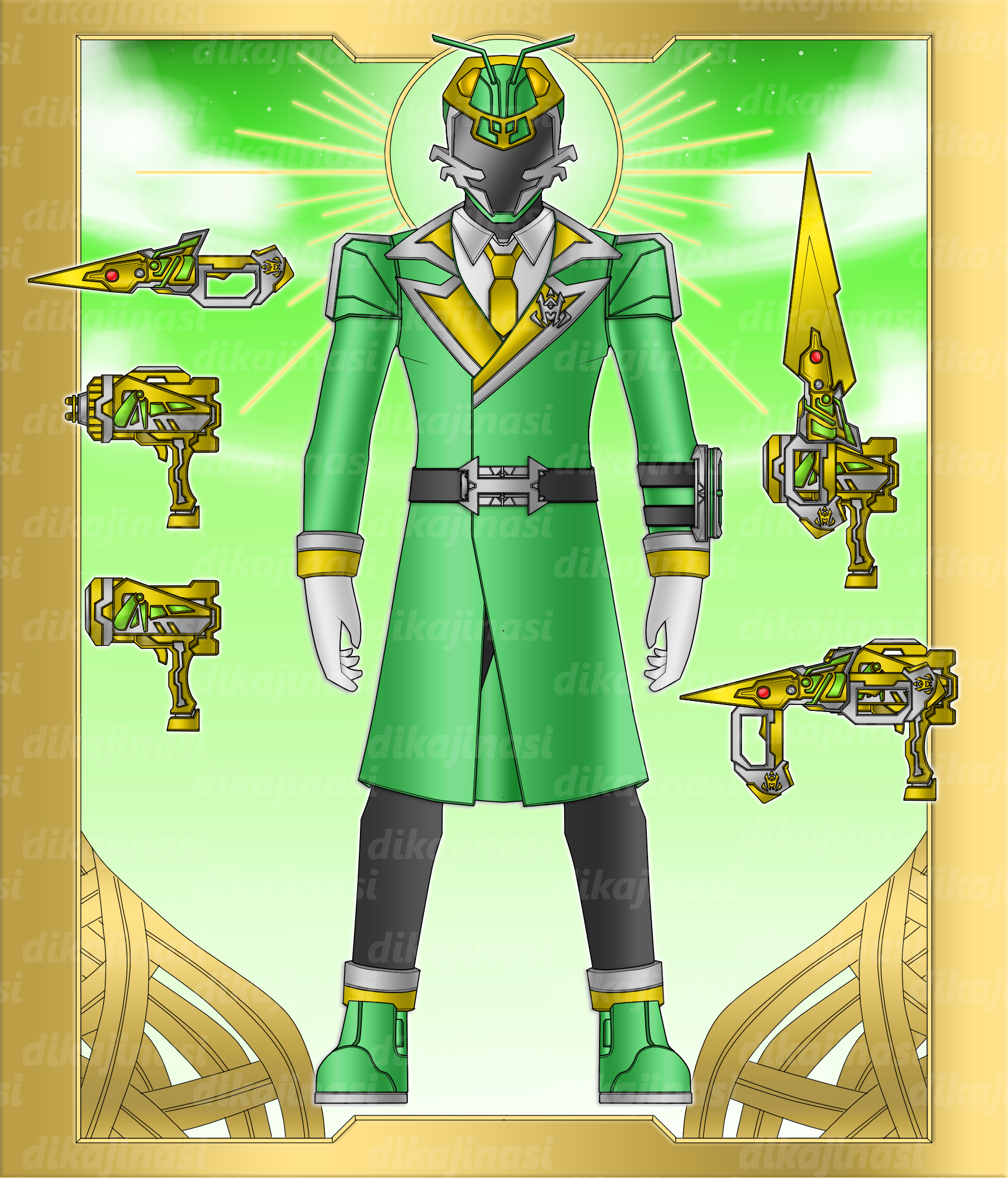 Power Rangers Hyper Heroes Green by dikamenrider on DeviantArt