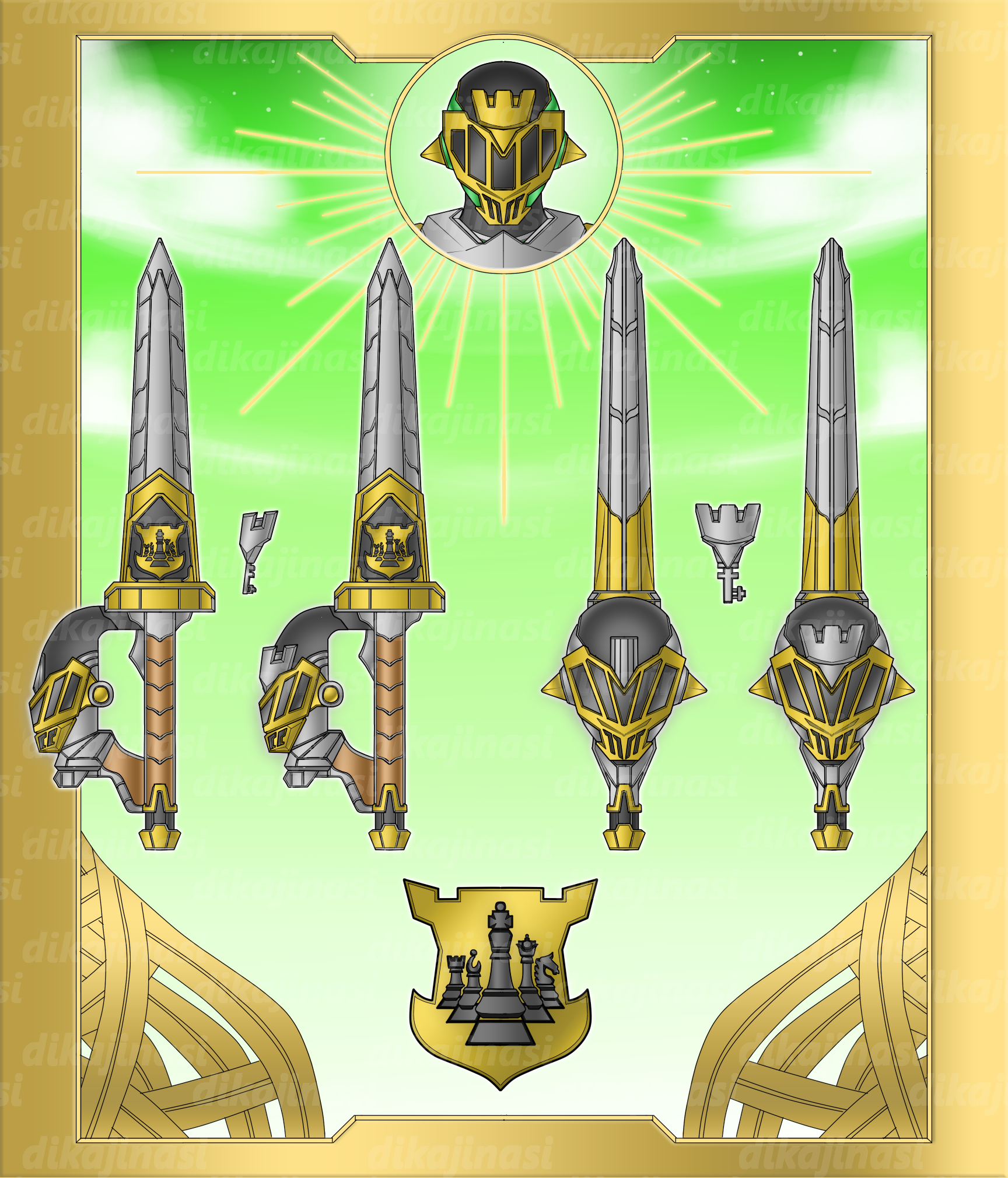 Power Rangers Mythic Kingdom Green Morpher by dikamenrider on DeviantArt