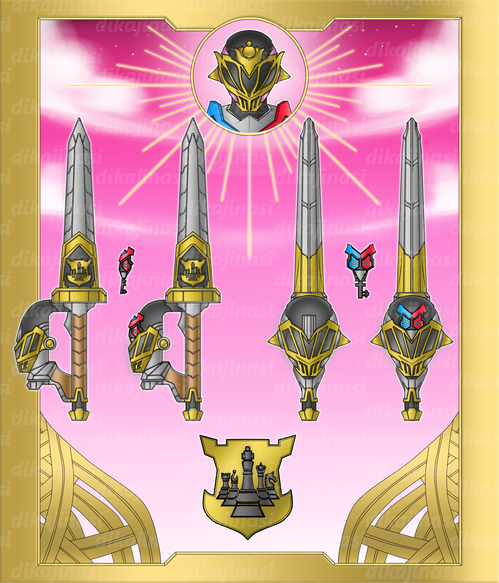 Power Rangers Mythic Kingdom Pink Morpher Battlzer by dikamenrider on ...