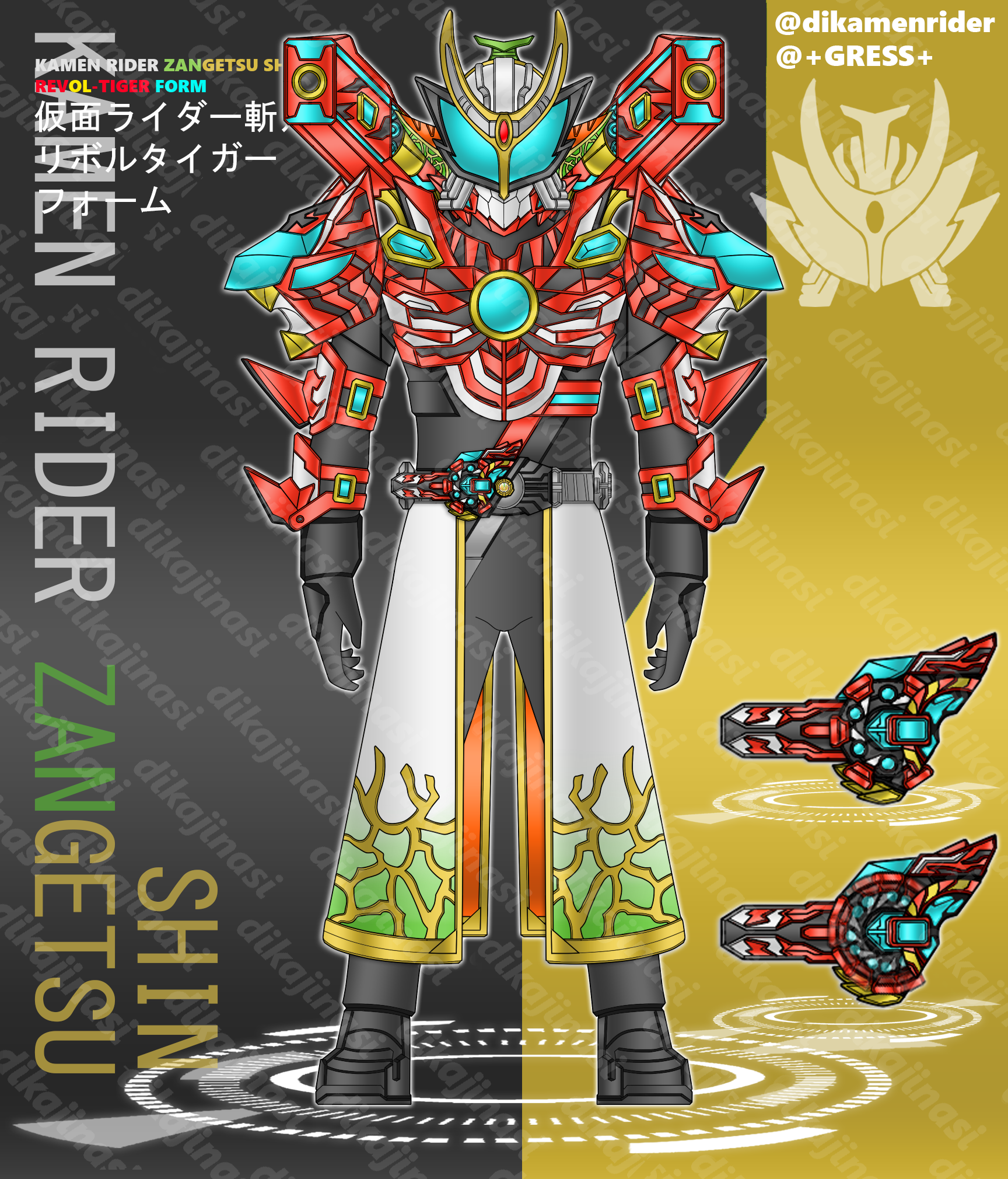 Kamen Rider Zangetsu Shin Revol-Tiger Form by dikamenrider on DeviantArt