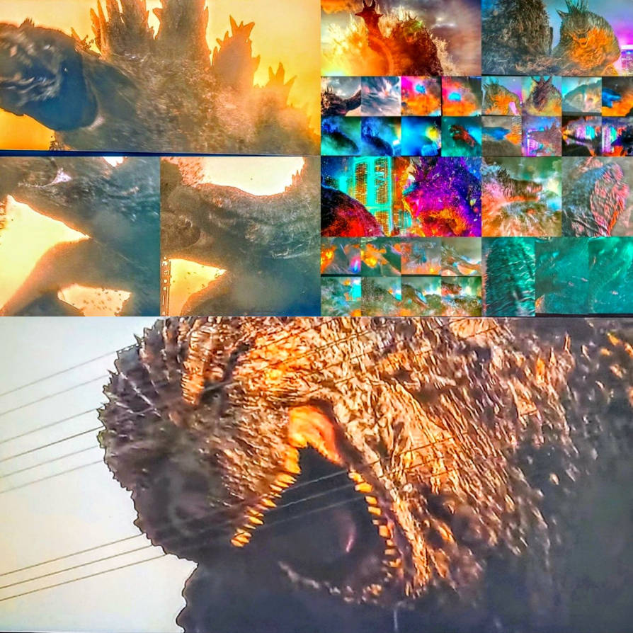 Godzilla Standee Two recent Godzilla incarnations stand all fours by Ian2024 on DeviantArt