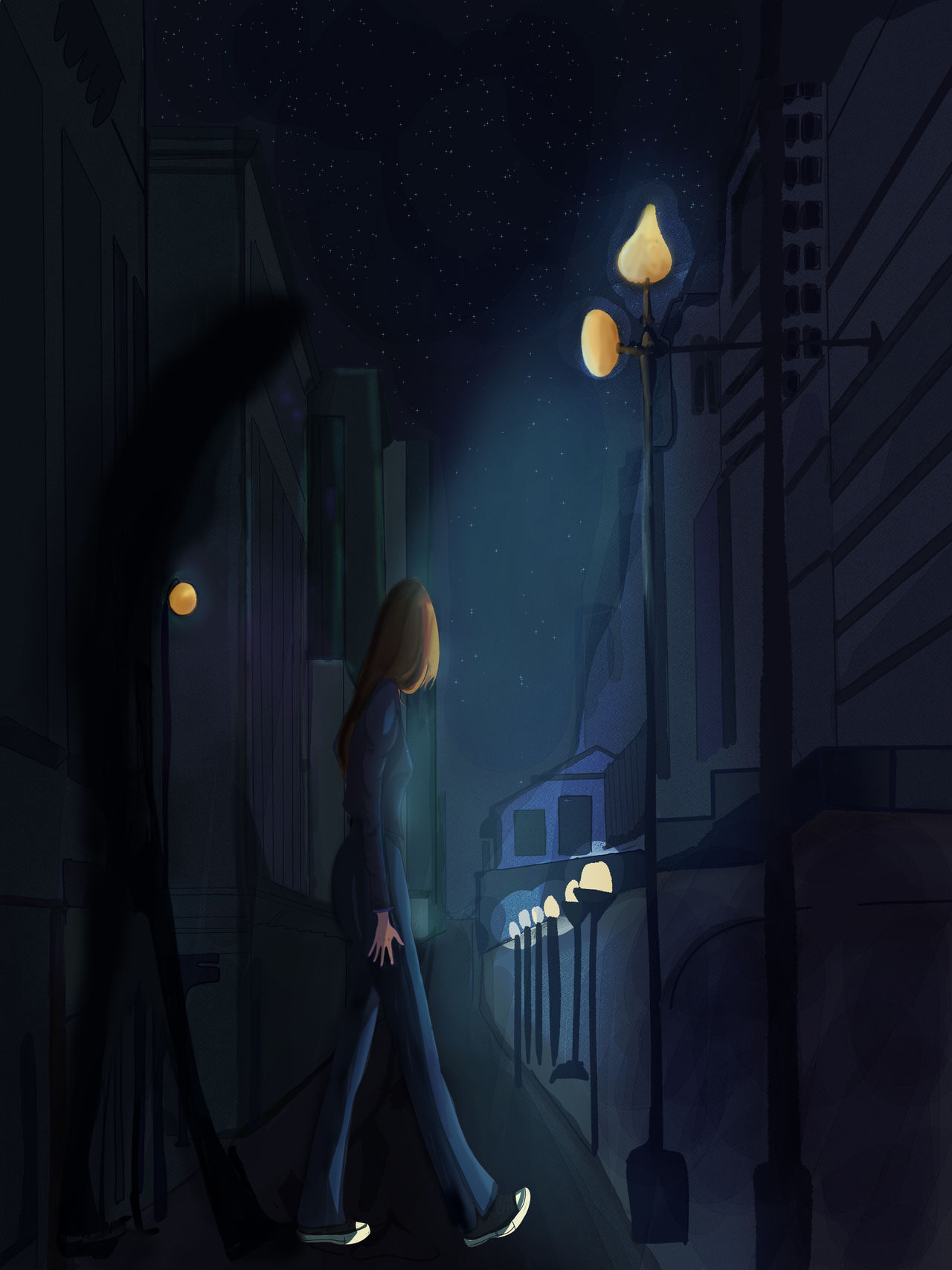 Walk in the night by irisonthetable on DeviantArt