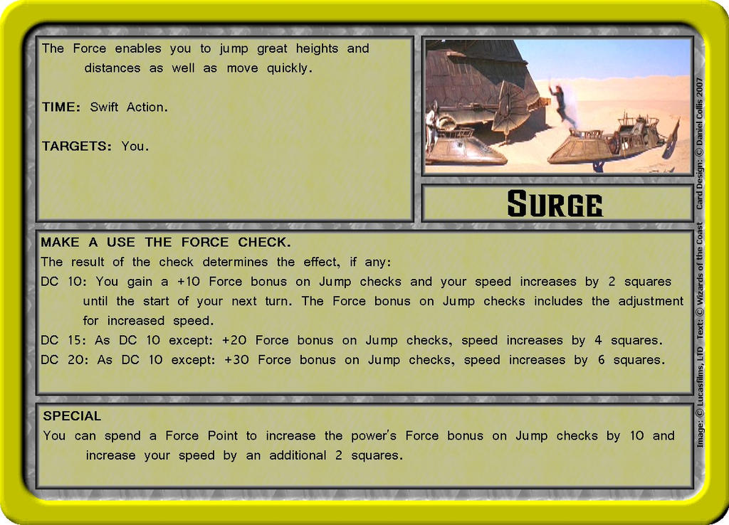 Sw Card 110 SW Cards - Surge by CptRodent on DeviantArt