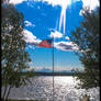 Flag on Lake Manistique