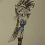 Lupe the Wolf tied up