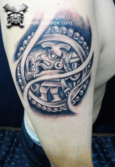 Aztec Eagle tattoo design by by WARVOX on DeviantArt Aztec Eagle tattoo design by by WARVOX on DeviantArt