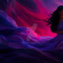 Violet winds remember her shape