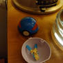 Pokemon Minun and Great Ball figures