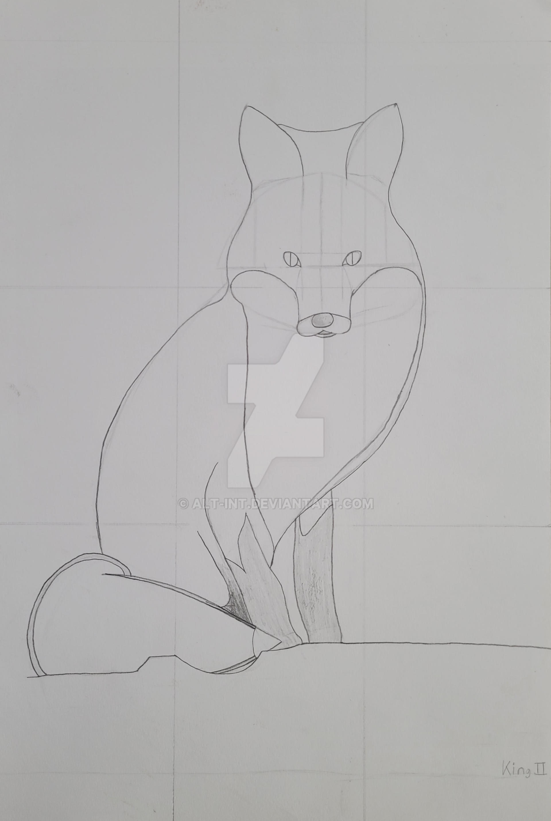 Fox Drawing Alt A Fox (WIP2) by Alt-Int on DeviantArt