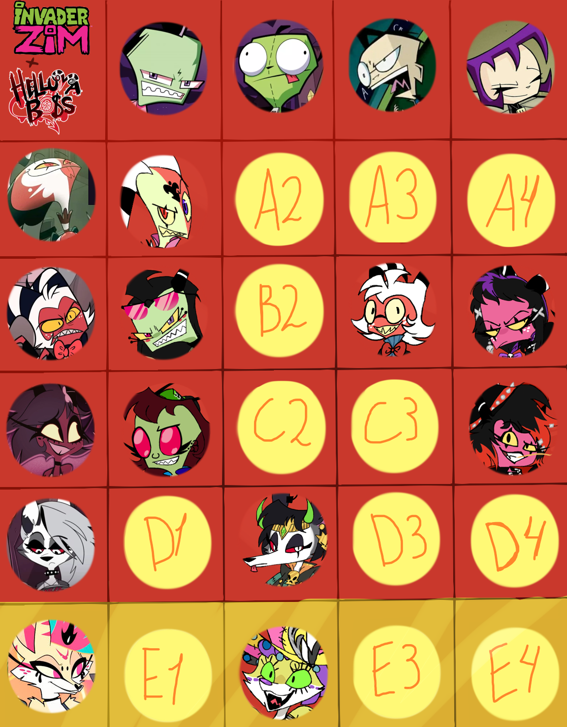 Invader Grid Invader Zim x Helluva Boss/Grid Results #8 by DariaTheDaemoness on ...