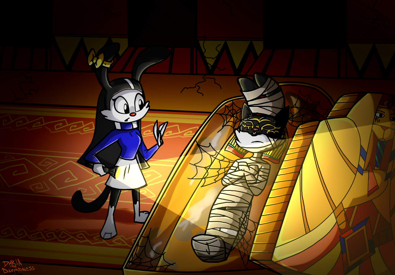 Mummified Rabbit Mummified Me!/Commission by DariaTheDaemoness on DeviantArt