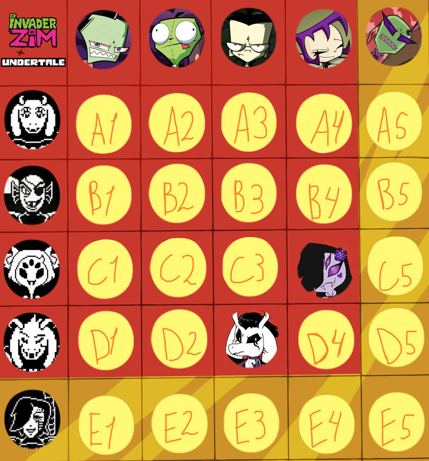 Invader Grid Invader Zim x Undertale Grid Results/#2 by DariaTheDaemoness on DeviantArt