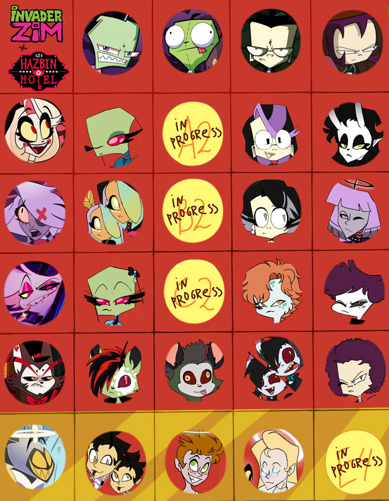 Invader Grid Hazbin Hotel x Invader Zim/Grid Adopts(CLOSED!) by DariaTheDaemoness on ...