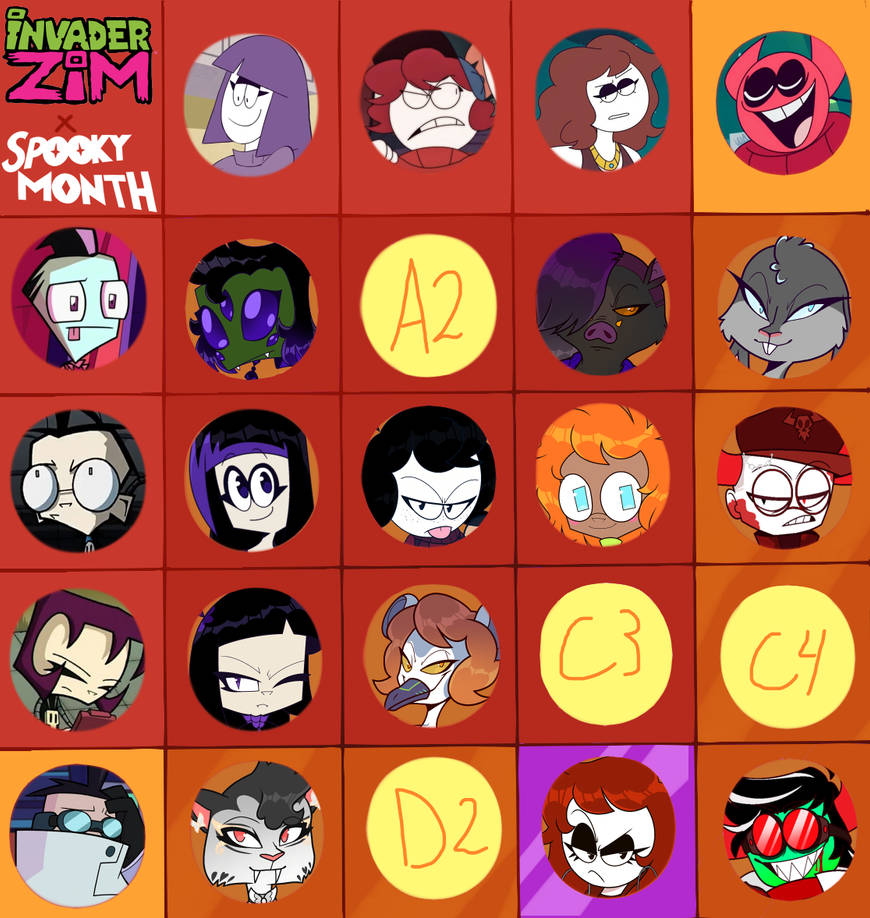 Invader Grid Invader Zim x Spooky Month/Grid Adopts (CLOSED!) by DariaTheDaemoness ...