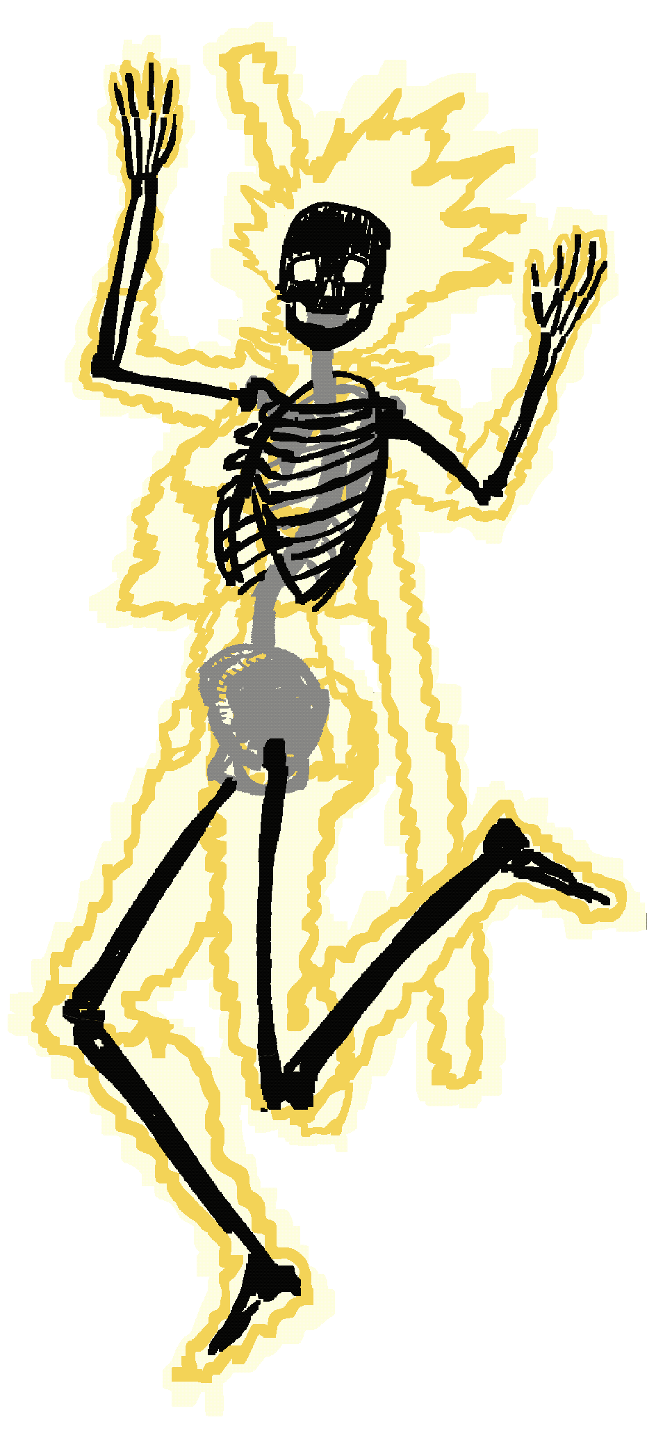Transparent Skeleton Gif