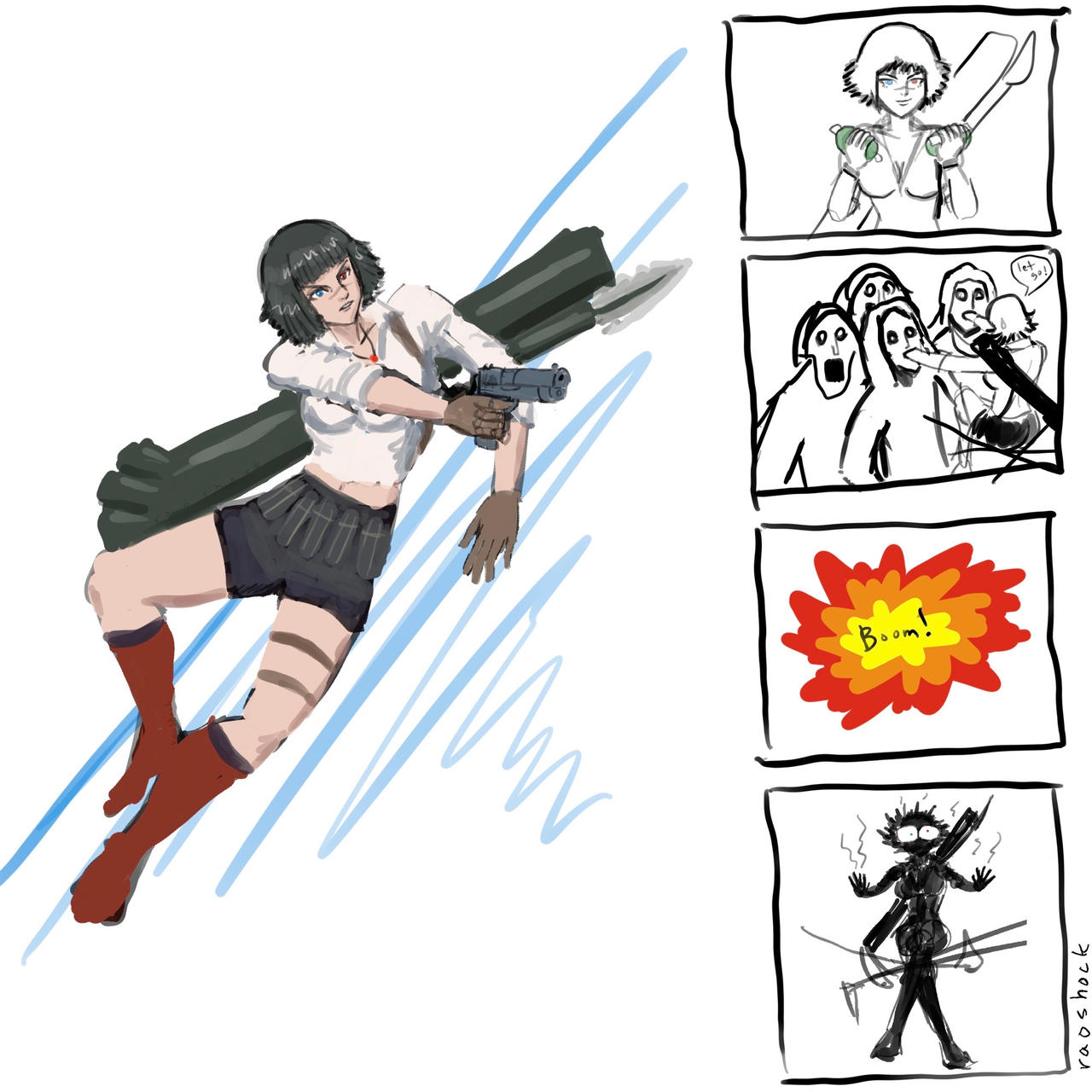 Exploded Human Comic Lady Exploded Comic by raoshock on DeviantArt