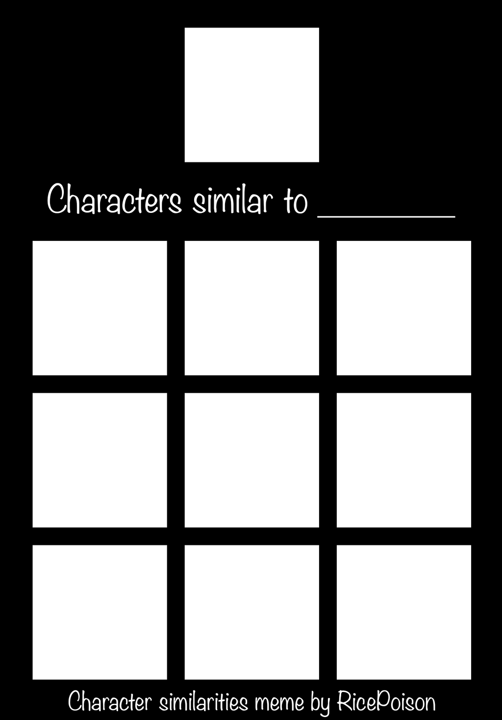 Character Similarity Meme Template