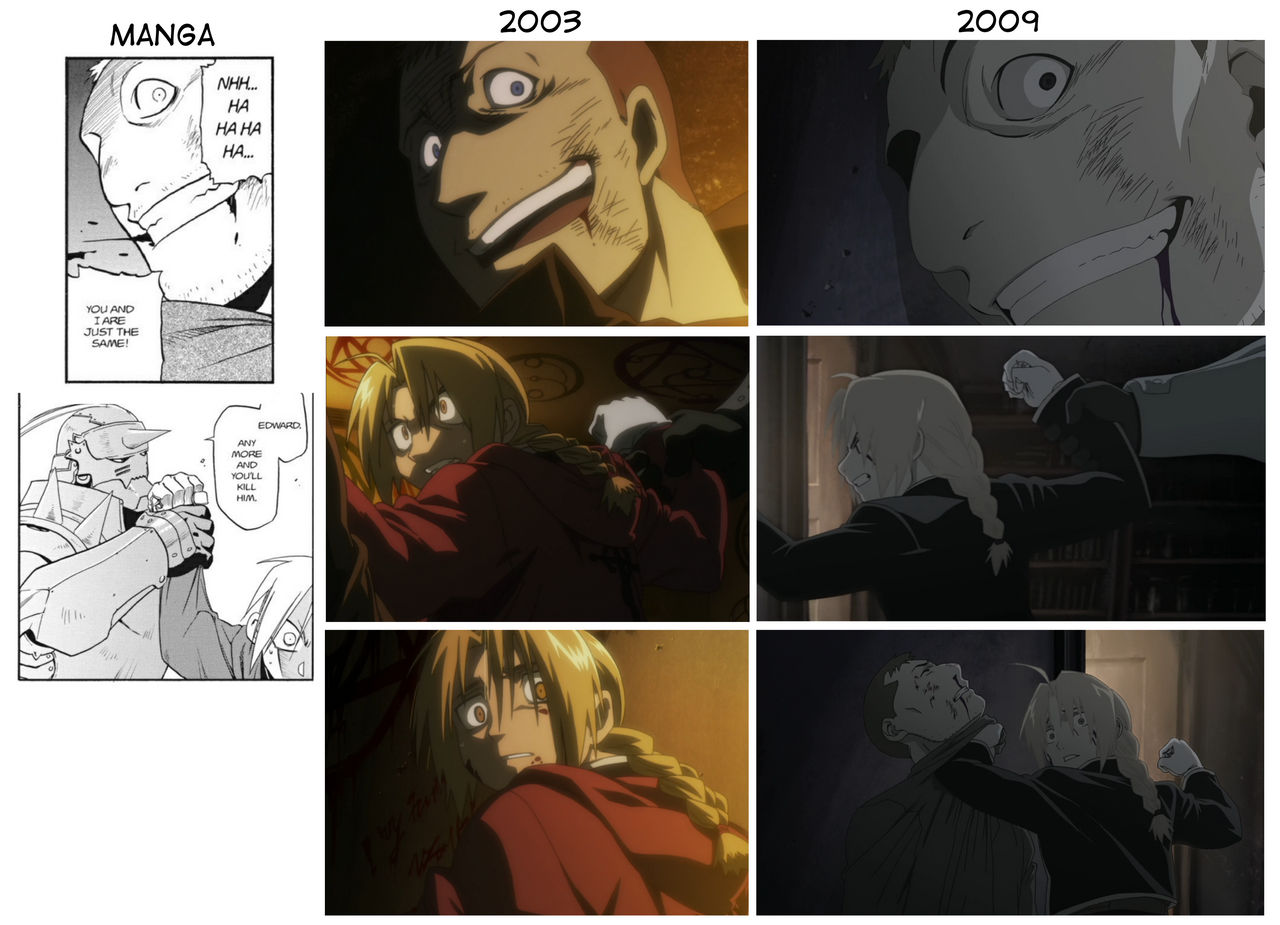 Fullmetal Alchemist VS Brotherhood and manga analyses: Nina