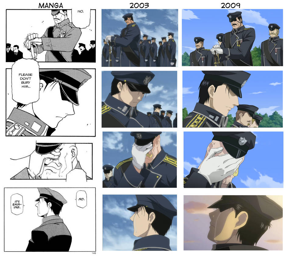 FULLMETAL ALCHEMIST COMPARISON Hughes Funeral 1 3 By MisterTekake On fullmetal-alchemist-comparison-hughes-funeral-1-3-by-mistertekake-on
