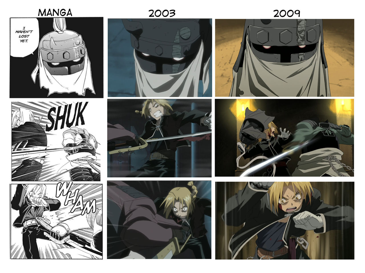 Fullmetal Alchemist: Differences between the 2003 Version