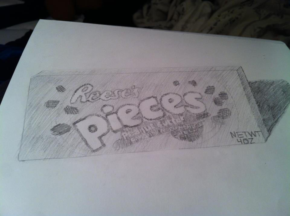 Easy Draw Reece's Reeses line drawing by EsparzaKatie on DeviantArt
