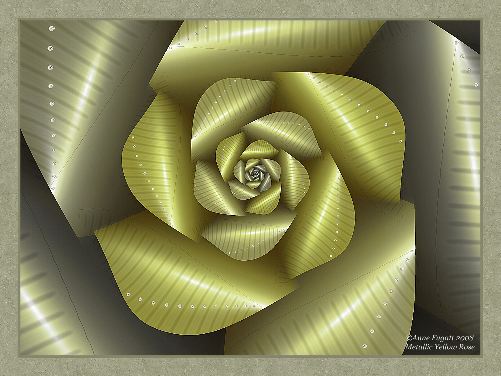 Metallic Yellow Rose