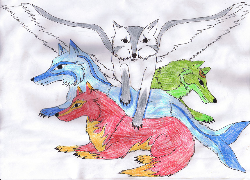 Elemental Wolves Deviantart