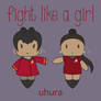 Fight Like a Girl | Uhura Official StarTrek Tshirt