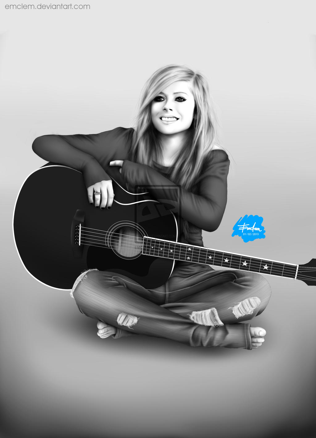 Avril Lavigne On Acoustic By Emclem On Deviantart Avril Lavigne On Acoustic By Emclem On Deviantart