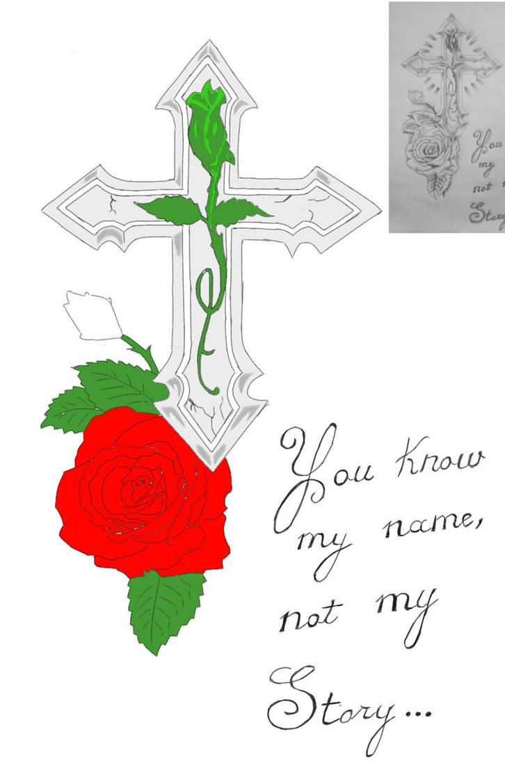 Cross and rose tattoo design in progress by Samuelscl on DeviantArt