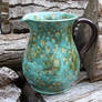 Teal Ceramic Water Pitcher