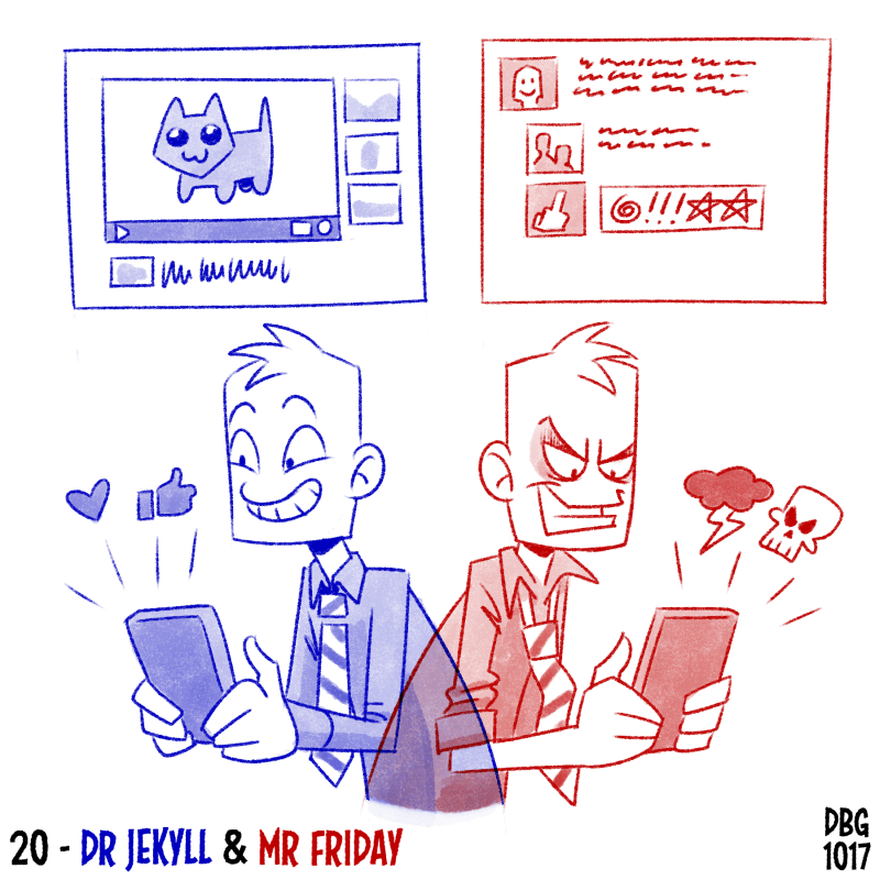 Drawlloween - 20 - Dr Jekyll and Mr Friday