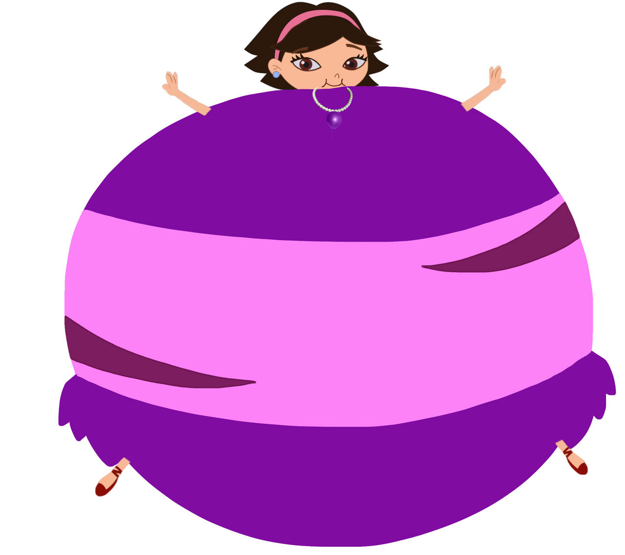 June inflated in her Balloon Necklace by LeviBryant1252 on DeviantArt