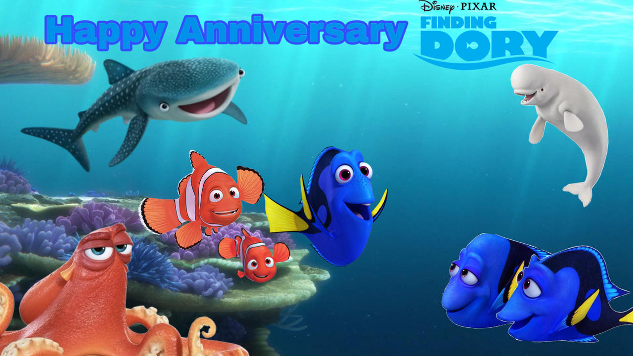 Graduating Dory Happy Anniversary Finding Dory by LeviBryant1252 on DeviantArt