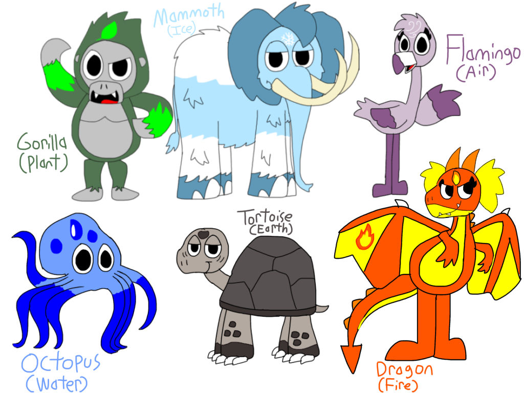 Elemental Beasts by LeviBryant1252 on DeviantArt