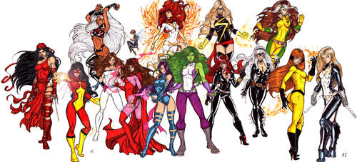 Marvel Divas Take 5 by CrimsonArtz