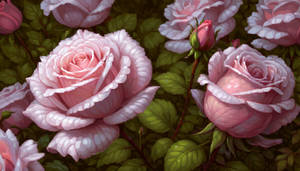 pixel art rose flowers, zoom out to see details