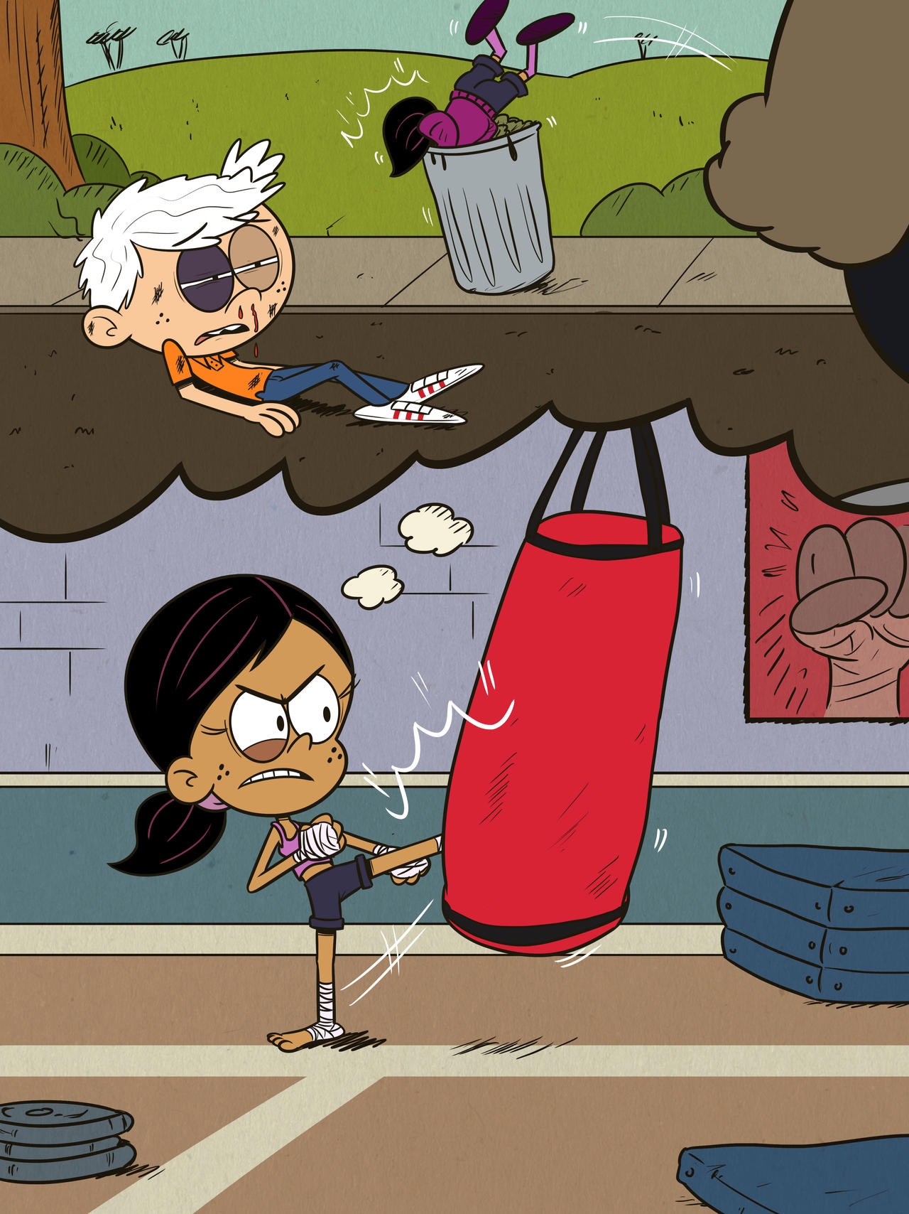 Lincoln and RonnieAnne with others on LincolnxRonnieAnne DeviantArt